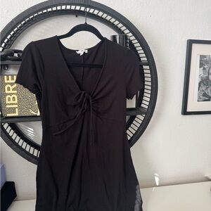 BP  Black Tie-Front Dress